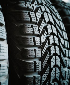Closeup of a tire